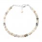 Australian Opal Rondelle 3-3.5mm Faceted beads adjustable stacking bracelet | STK-0960