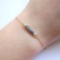 Black Ethiopian Opal Rondelle 3mm Smooth beads adjustable stacking bracelet | STK-1043