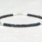 Black Ethiopian Opal Rondelle 3mm Smooth beads adjustable stacking bracelet | STK-1054