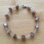 Chocolate Moonstone Rondelle 8mm Faceted beads adjustable stacking bracelet | STK-1981