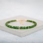 Chrome Diopside Rondelle 3.5-4mm Faceted beads adjustable stacking bracelet | STK-1990