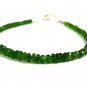 Chrome Diopside Rondelle 3-4.5mm Faceted beads adjustable stacking bracelet | STK-2004