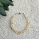 Citrine Quartz Nugget Chips 3-5mm Smooth beads adjustable stacking bracelet | STK-2252
