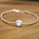 Fresh Water Pearl Oval 3x4-8x10mm Smooth beads adjustable stacking bracelet | STK-2902
