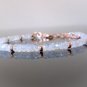 Rainbow Moonstone Rondelle 3-4mm Faceted beads adjustable stacking bracelet | STK-5210