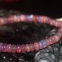 Ethiopian Pink Opal Rondelle 3-4mm Smooth beads adjustable stacking bracelet | STK-2774