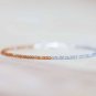 Labradorite & Hessonite Round 2mm Faceted beads adjustable stacking bracelet | STK-4037