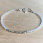 Rainbow Moonstone Rondelle 2-3mm Faceted beads adjustable stacking bracelet | STK-5189