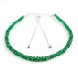 Tsavorite Garnet Rondelle 2-3.5mm Faceted beads adjustable stacking bracelet | STK-5547
