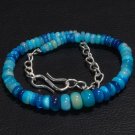 Blue Ethiopian Opal Rondelle 3-5mm Smooth