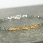 Citrine & Labradorite Rondelle 3mm Faceted beads adjustable stacking bracelet | STK-2240