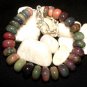 Ethiopian Black Opal Rondelle 6-8mm Smooth beads adjustable stacking bracelet | STK-2582