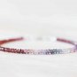 Garnet & Multi Spinel Rondelle 3mm Faceted beads adjustable stacking bracelet | STK-3204