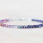 Iolite & Multi Spinel Rondelle 3mm Faceted beads adjustable stacking bracelet | STK-3745