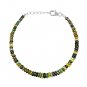 Multi Black Opal Rondelle 2.5-4.5mm Smooth beads adjustable stacking bracelet | STK-4708