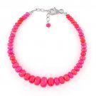 Pink Ethiopian Opal Rondelle 3-6mm Faceted beads adjustable stacking bracelet | STK-5102