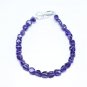African Amethyst Nugget Tumble 6-7mm Smooth beads adjustable stacking bracelet | STK-0025