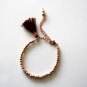 Coated Copper Pyrite Rondelle 3-4mm Faceted beads adjustable stacking bracelet | STK-2302