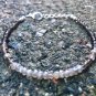 Garnet & Labradorite Rondelle 3-4mm Faceted beads adjustable stacking bracelet | STK-3154