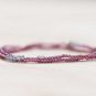 Garnet & Labradorite Rondelle 2-3mm Faceted beads adjustable stacking bracelet | STK-3155