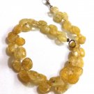 Golden Rutilated Quartz Heart 4-6mm Faceted beads adjustable stacking bracelet | STK-3243