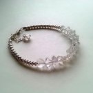 Herkimer Diamond Quartz Fancy 3-5mm Faceted beads adjustable stacking bracelet | STK-3573