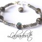 Labradorite Rondelle 2-4mm Faceted & Smooth beads adjustable stacking bracelet | STK-3987