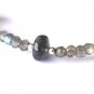 Labradorite Rondelle 2-4mm Faceted & Smooth beads adjustable stacking bracelet | STK-3987