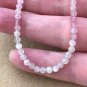 Moonstone & Rose Quartz Round 3.5mm Faceted beads adjustable stacking bracelet | STK-4607