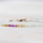 Multi Lemon Quartz Rondelle 2.5-3mm Faceted beads adjustable stacking bracelet | STK-4780