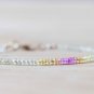 Multi Lemon Quartz Rondelle 2.5-3mm Faceted beads adjustable stacking bracelet | STK-4780