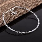 Tourmalited Moonstone Round 2-2.5mm Faceted beads adjustable stacking bracelet | STK-5545