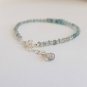 Apatite & Labradorite Rondelle 3-4mm Faceted beads adjustable stacking bracelet | STK-0652