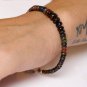 Black Ethiopian Opal Rondelle 2.5-5mm Smooth beads adjustable stacking bracelet | STK-1045
