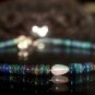 Black Ethiopian Opal Rondelle 2.5-4mm Smooth beads adjustable stacking bracelet | STK-1053