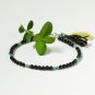 Black Onyx & Aventurine Rondelle 2mm Faceted beads adjustable stacking bracelet | STK-1141