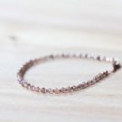 Chocolate Moonstone Rondelle 2.5-3mm Faceted beads adjustable stacking bracelet | STK-1984