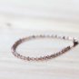Chocolate Moonstone Rondelle 2.5-3mm Faceted beads adjustable stacking bracelet | STK-1984