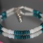Ethiopian Multi Opal Rondelle 3-3.5mm Smooth beads adjustable stacking bracelet | STK-2609
