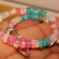 Ethiopian Multi Opal Rondelle 3-4.5mm Smooth beads adjustable stacking bracelet | STK-2610