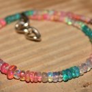 Ethiopian Multi Opal Rondelle 3-3.5mm Smooth beads adjustable stacking bracelet | STK-2612
