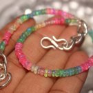 Ethiopian Multi Opal Rondelle 3-3.5mm Smooth beads adjustable stacking bracelet | STK-2621