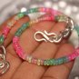 Ethiopian Multi Opal Rondelle 3-3.5mm Smooth beads adjustable stacking bracelet | STK-2621