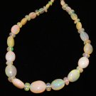 Ethiopian Opal Rondelle & Oval 3-12mm Smooth beads adjustable stacking bracelet | STK-2676