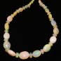 Ethiopian Opal Rondelle & Oval 3-12mm Smooth beads adjustable stacking bracelet | STK-2676