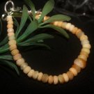 Ethiopian Orange Opal Rondelle 3-5mm Faceted beads adjustable stacking bracelet | STK-2765
