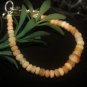 Ethiopian Orange Opal Rondelle 3-5mm Faceted beads adjustable stacking bracelet | STK-2765