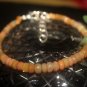 Ethiopian Orange Opal Rondelle 3-4mm Faceted beads adjustable stacking bracelet | STK-2767