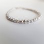 Gray Freshwater Pearl Fancy Round 4mm Smooth beads adjustable stacking bracelet | STK-3259
