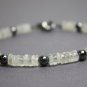Rainbow Moonstone & Hematite Round 4mm Smooth beads adjustable stacking bracelet | STK-5260